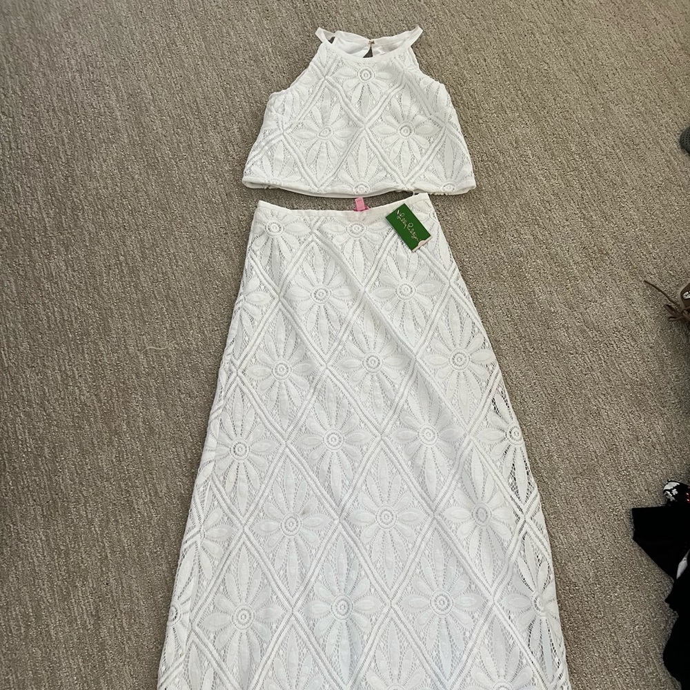 Lilly Pulitzer - Resort white diamond lace 2 piece nicole set